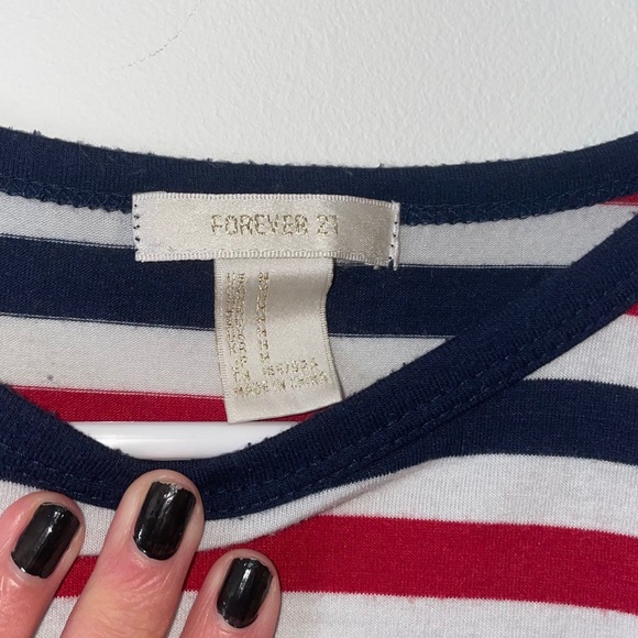 Red white and blue striped shirt - Picture 2 of 3